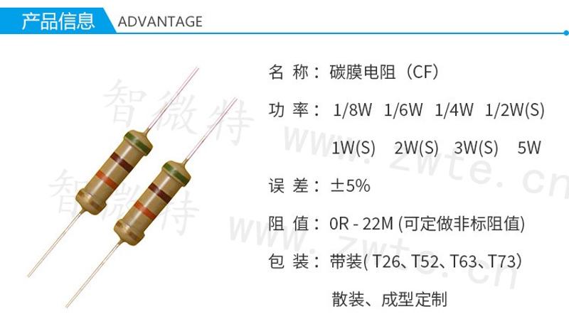 碳膜電阻產(chǎn)品信息介紹